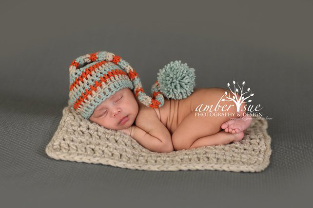 newborn photo prop striped hat locusttree