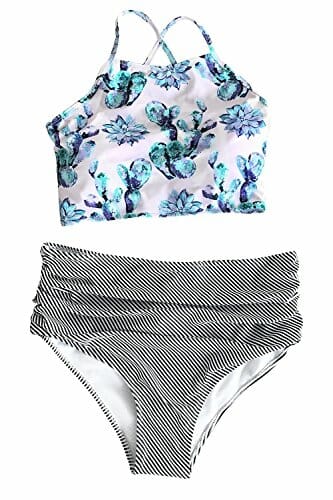 cactus high neck swimsuit for moms