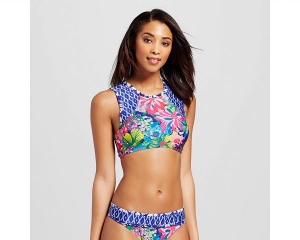 mixed print swimsuit | Modest two-piece swimsuits