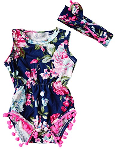 navy floral romper | Trendy Cheap Baby Clothes Online