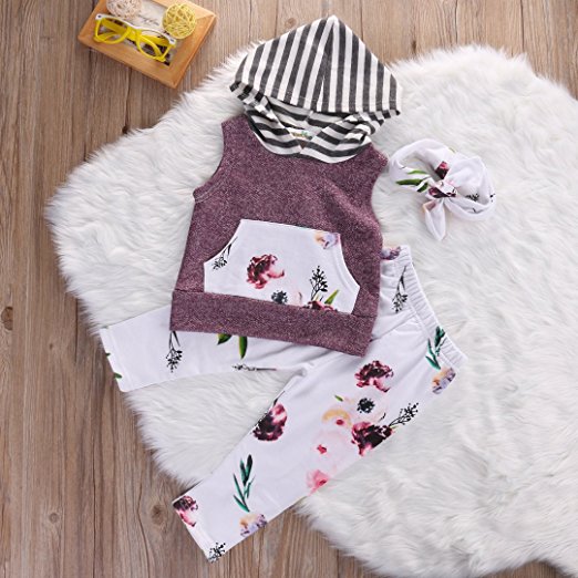 Purple Floral Outfit | Trendy Cheap Baby Clothes Online