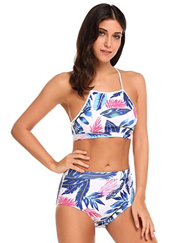 white floral modest two-piece | Modest two-piece swimsuits