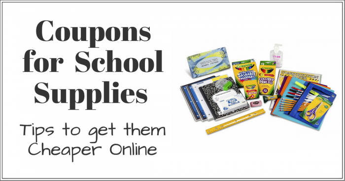 coupons for school supplies