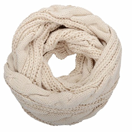 cream knit infinity scarf