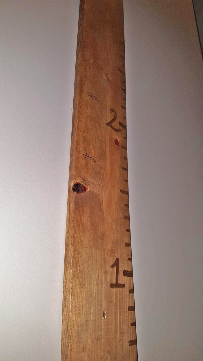 Easy DIY Growth Chart Wood Ruler for Kids