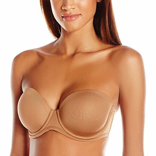 wacoal red carpet strapless bra for large breasts