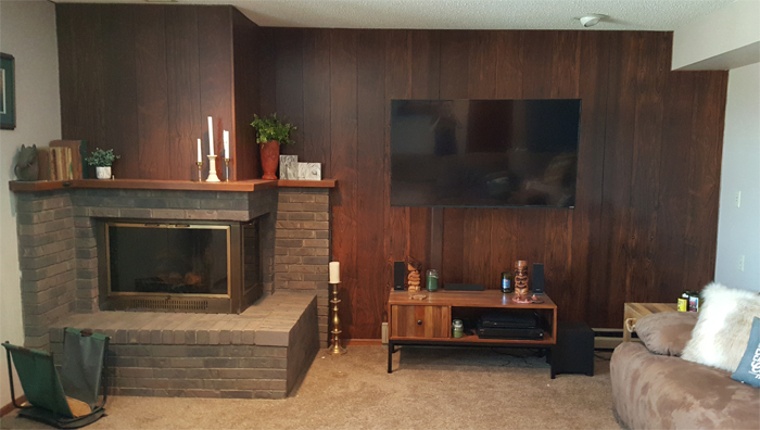 Before - DIY Barnwood Wall