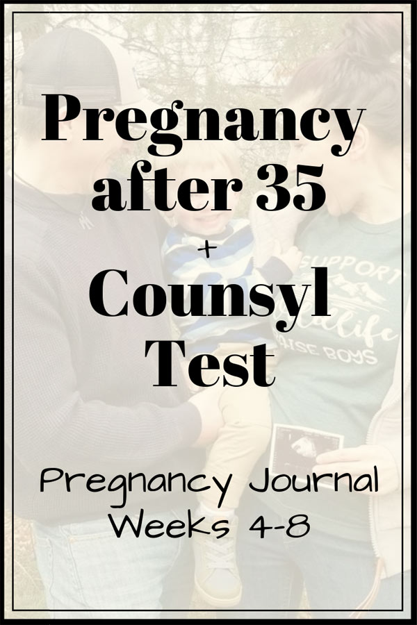 Pregnancy after 35 Counsyl Test pregnancy journal week 9-13