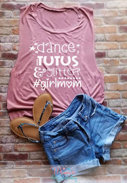 dance tutus glitter girl mom shirts