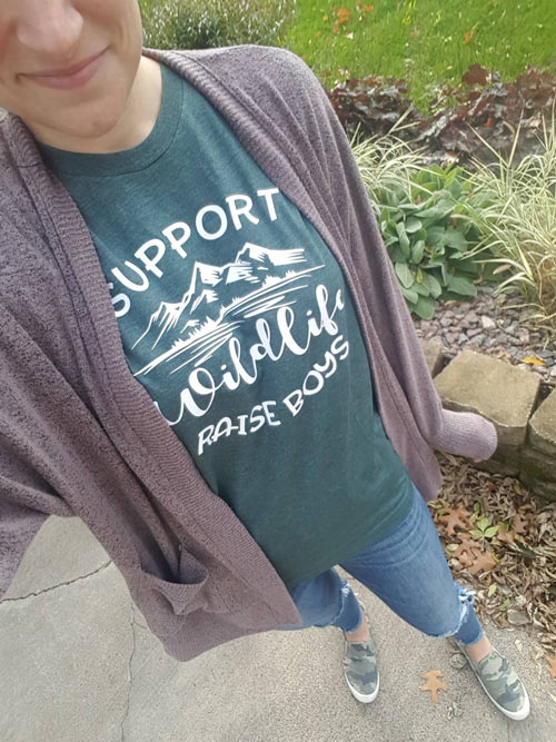 support wildlife raise boys - boy mom shirts 