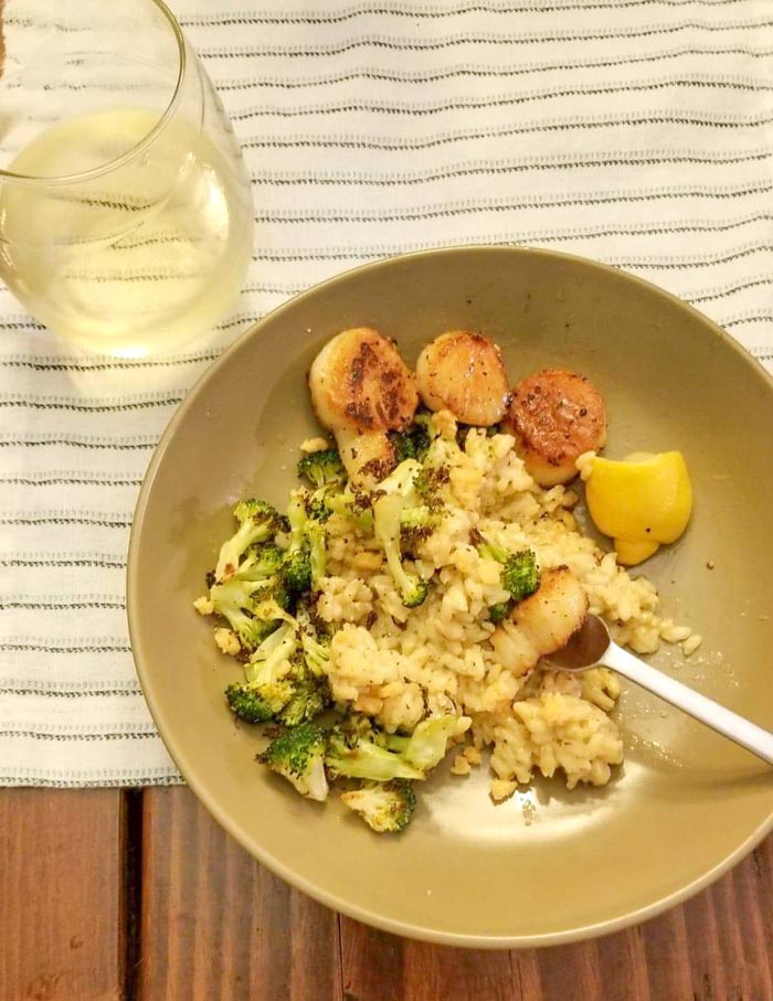 Home Chef Meals: SCallops and Lemon Parmesan Risotto